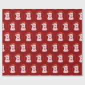 Niedliches Weihnachtsgebäck mit Streifen rot, zitt Geschenkpapier (Flach)