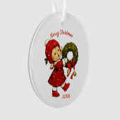 Niedliches Weihnachtsgebäck mit Wreath-Akrylorschm Ornament (Vorderseite)