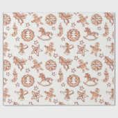 Niedliches Weihnachtsgebäck Muster Geschenkpapier (Flach)