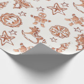 Niedliches Weihnachtsgebäck Muster Geschenkpapier (Ecke)