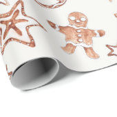Niedliches Weihnachtsgebäck Muster Geschenkpapier (Rolleneckpunkt)