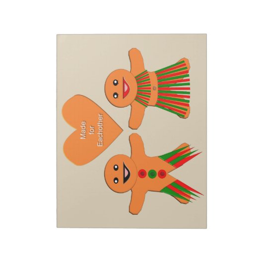 Niedliches Weihnachtsgebäck Notizblock (Rotiert)