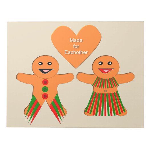 Niedliches Weihnachtsgebäck Notizblock (Vorderseite)