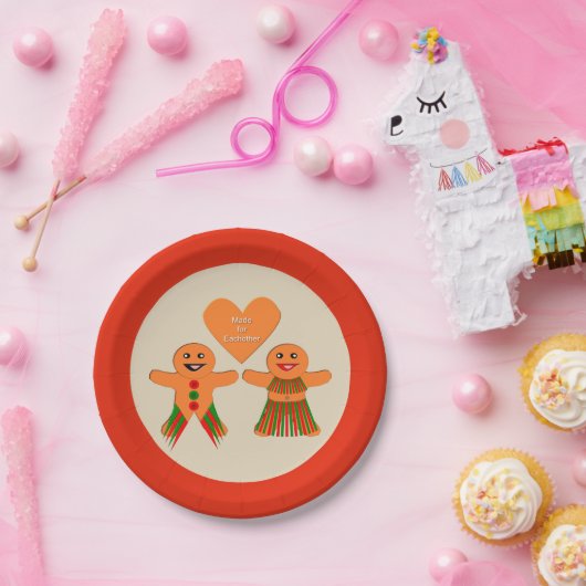 Niedliches Weihnachtsgebäck Pappteller (Party)