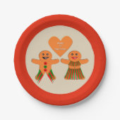 Niedliches Weihnachtsgebäck Pappteller (Vorderseite)