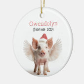 Niedliches Weihnachtsgebäck Personalisierte Orname Keramik Ornament (Links)