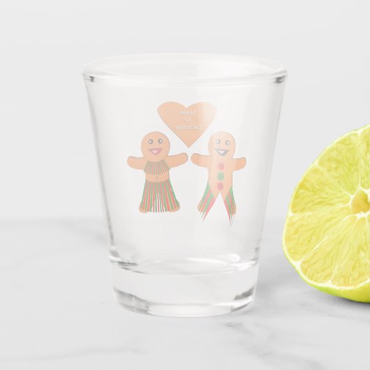 Niedliches Weihnachtsgebäck Schnapsglas (Rückseite)