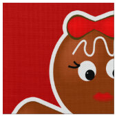 Niedliches Weihnachtsgebäck Stoff (Nahaufnahme)