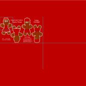 Niedliches Weihnachtsgebäck Stoff (Kachel)