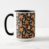 Niedliches Weihnachtsgebäck und Baummuster Tasse (Links)