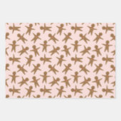 Niedliches Weihnachtsgebäck & Ziermuster Geschenkpapier Set (Vorderseite)