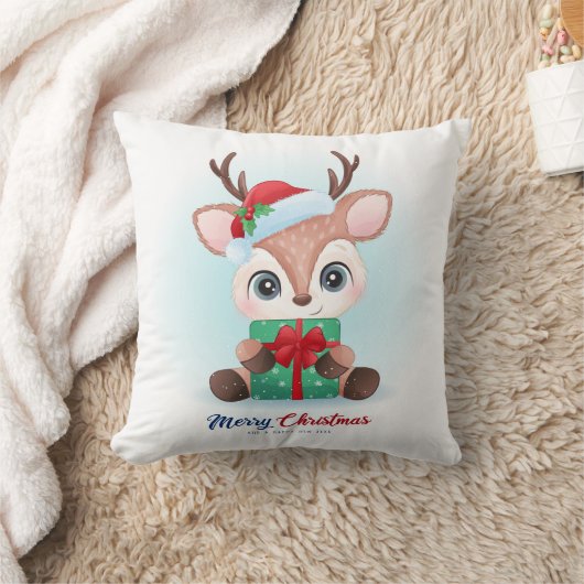 Niedliches Weihnachtsgebirge Kinderzimmer Kissen (Decke)