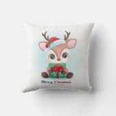 Niedliches Weihnachtsgebirge Kinderzimmer Kissen (Rückseite)