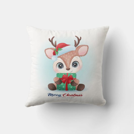 Niedliches Weihnachtsgebirge Kinderzimmer Kissen (Rückseite)