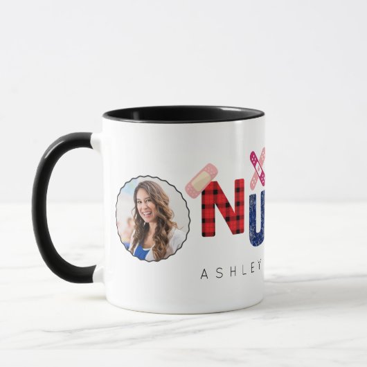 Niedliches Weihnachtsgeschenk 2 Fotos Name Tasse (Links)