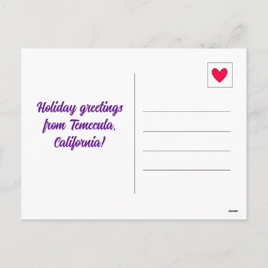 Niedliches Weihnachtsgeschenk Feiertagspostkarte (Rückseite)