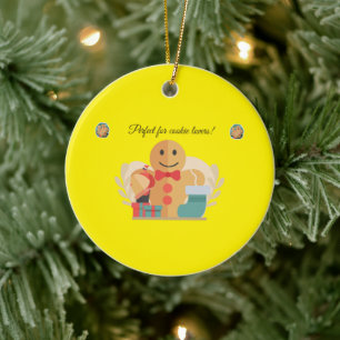 Niedliches Weihnachtsgeschenk für Cookies Keramik Ornament