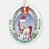 Niedliches Weihnachtsgeschenk für Farrier Keramikornament (Links)