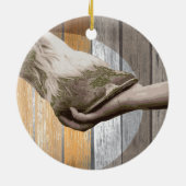 Niedliches Weihnachtsgeschenk für Farrier Keramikornament (Hinten)