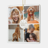 Niedliches Weihnachtsgeschenk für Fotos Keramikornament (Links)