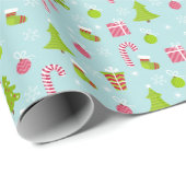Niedliches Weihnachtsgeschenk Geschenkpapier (Rolleneckpunkt)