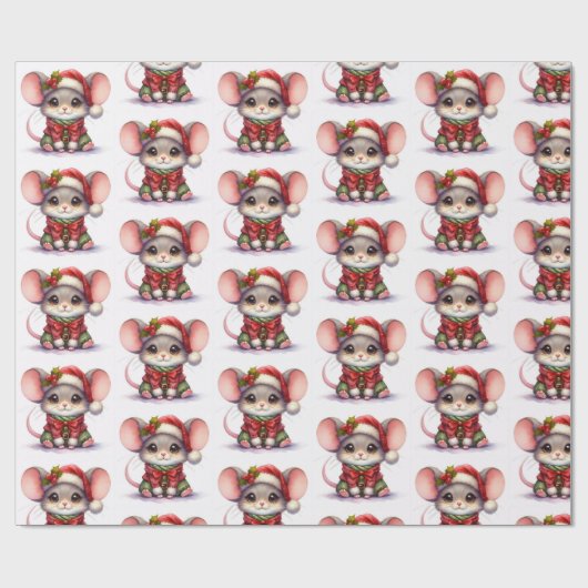 Niedliches Weihnachtsgeschenk Geschenkpapier (Flach)