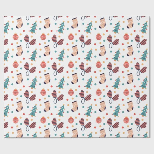 Niedliches Weihnachtsgeschenk Geschenkpapier (Flach)