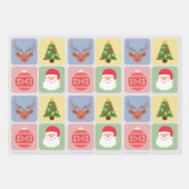 Niedliches Weihnachtsgeschenk Geschenkpapier Set (Vorderseite)
