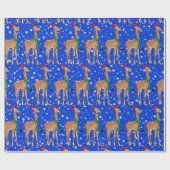 Niedliches Weihnachtsgeschenk in einer Weihnachtsm Geschenkpapier (Flach)