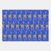 Niedliches Weihnachtsgeschenk in einer Weihnachtsm Geschenkpapier Set (Vorderseite)