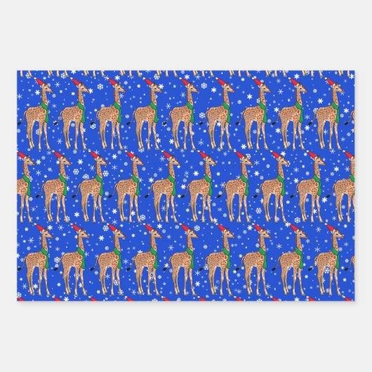 Niedliches Weihnachtsgeschenk in einer Weihnachtsm Geschenkpapier Set (Vorderseite)