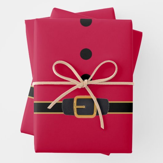 Niedliches Weihnachtsgeschenk in Rot und Schwarz Geschenkpapier Set (Beispiel)
