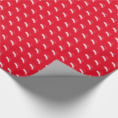 Niedliches Weihnachtsgeschenk in weißer Weihnachts Geschenkpapier (Ecke)