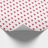 Niedliches Weihnachtsgeschenk in weißer Weihnachts Geschenkpapier (Ecke)