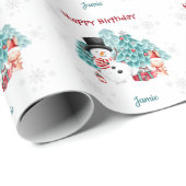 Niedliches Weihnachtsgeschenk | Name Geschenkpapier (Rolleneckpunkt)