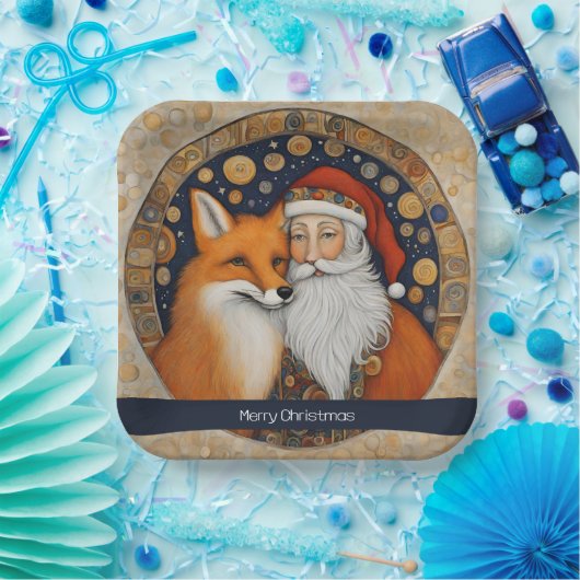 Niedliches Weihnachtsgeschenk Pappteller (Party)