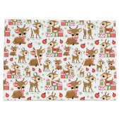 Niedliches Weihnachtsgeschenk Rentier Große Geschenktüte (Rückseite)