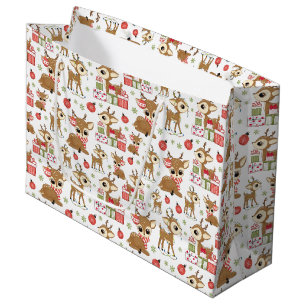 Niedliches Weihnachtsgeschenk Rentier Große Geschenktüte