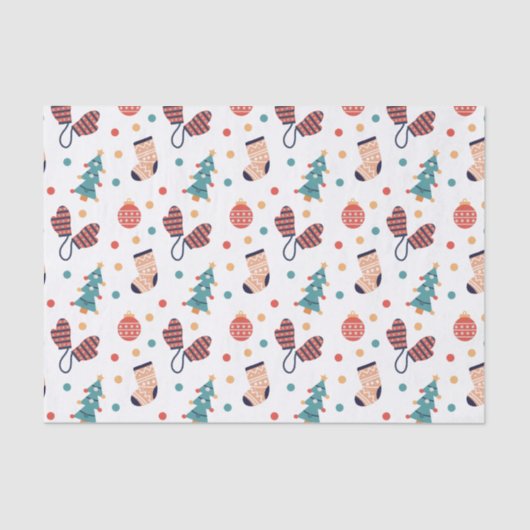 Niedliches Weihnachtsgeschenk Seidenpapier (Vorderseite)