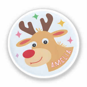 Niedliches Weihnachtsgeschenk von Reindeer Kid Aufkleber