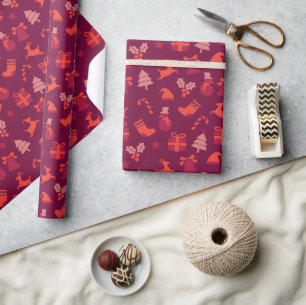 Niedliches Weihnachtsgeschenk Wrapping Papier Geschenkpapier