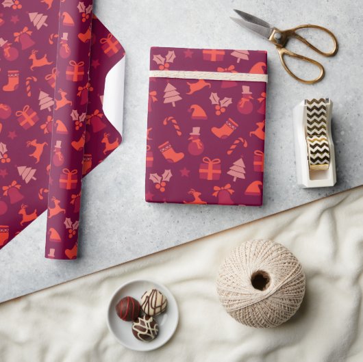 Niedliches Weihnachtsgeschenk Wrapping Papier Geschenkpapier (Kunsthandwerk)