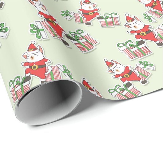 Niedliches Weihnachtsgeschenkpapier Geschenkpapier (Rolleneckpunkt)