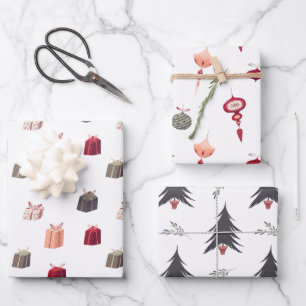 Niedliches Weihnachtsgeschenkpapier Geschenkpapier Set