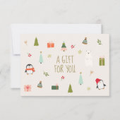 Niedliches Weihnachtsgeschenkzertifikat (Vorderseite)