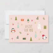 Niedliches Weihnachtsgeschenkzertifikat (Vorderseite)