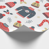 Niedliches Weihnachtsgeschmack & Hatter Muster Geschenkpapier (Ecke)