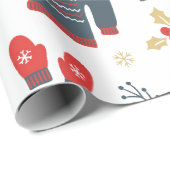 Niedliches Weihnachtsgeschmack & Hatter Muster Geschenkpapier (Rolleneckpunkt)
