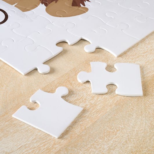 Niedliches Weihnachtsgeschütz Hochlandkuh Santa Puzzle (Seite)