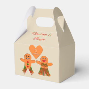 Niedliches Weihnachtsgingerbrot Couple Custom Geschenkschachtel